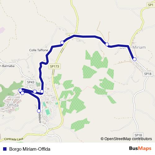 Borgo Miriam-Offida bus Line Map