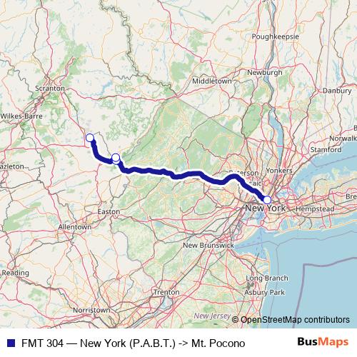 FMT 304 bus Line Map