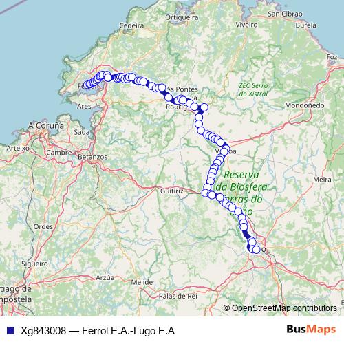 Xg843008 bus Line Map