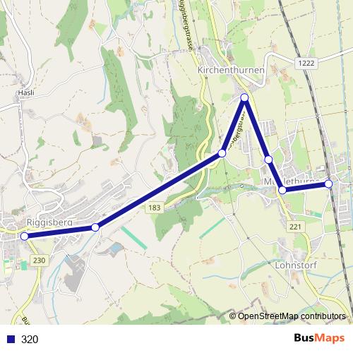 320 bus Line Map