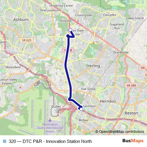 320 bus Line Map
