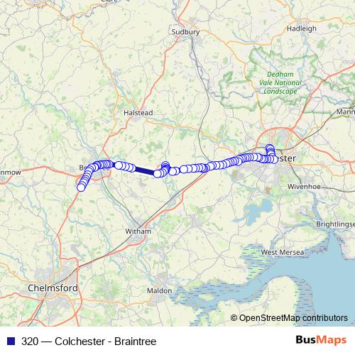 320 bus Line Map