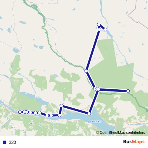 320 bus Line Map