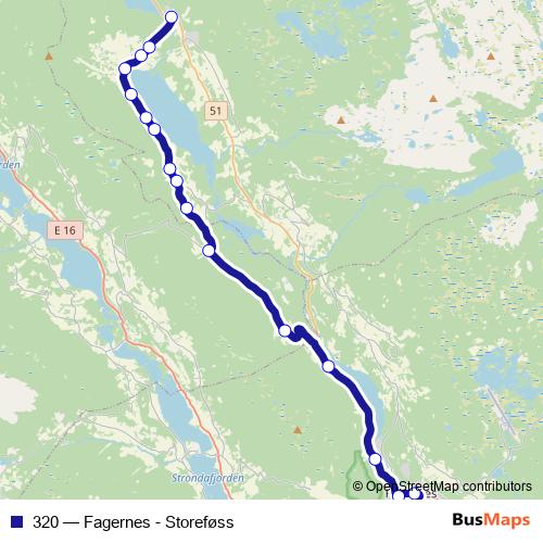 320 bus Line Map