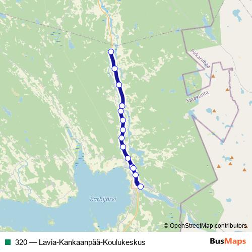 320 bus Line Map
