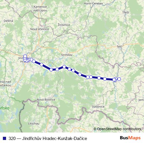 320 bus Line Map