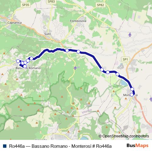 Ro446a bus Line Map
