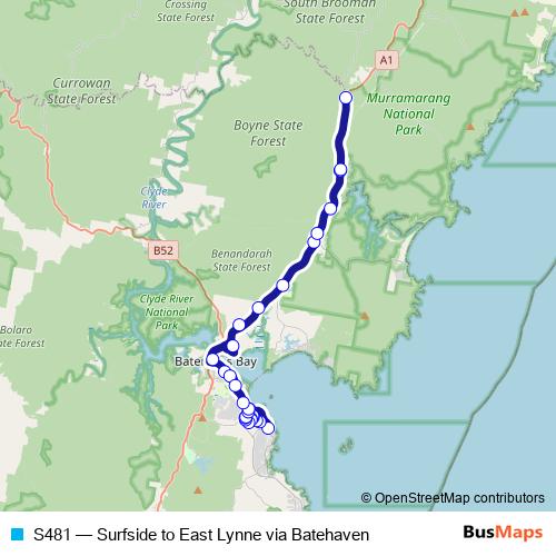 S481 bus Line Map