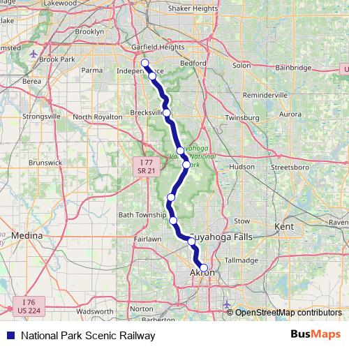 National Park Scenic Railway rail Line Map