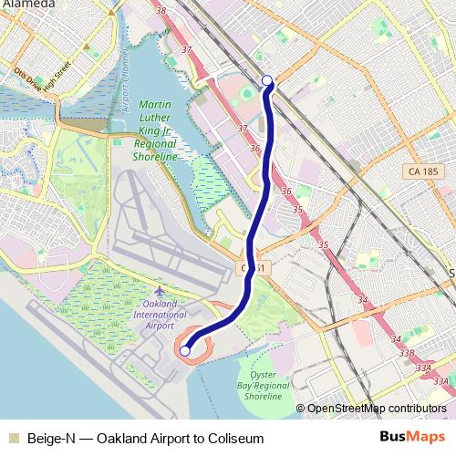 Beige-N metro Line Map