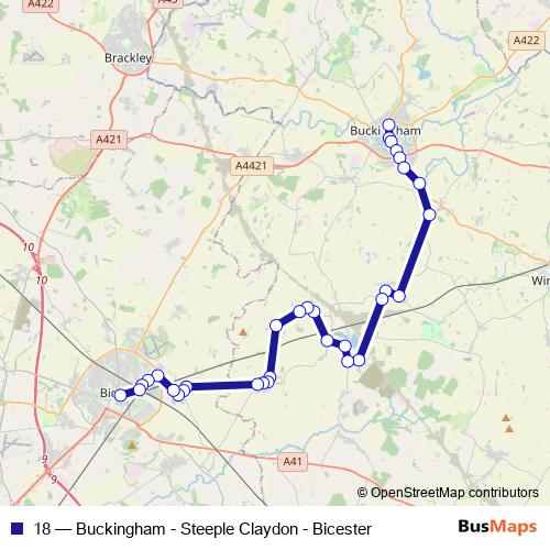 18 bus Line Map
