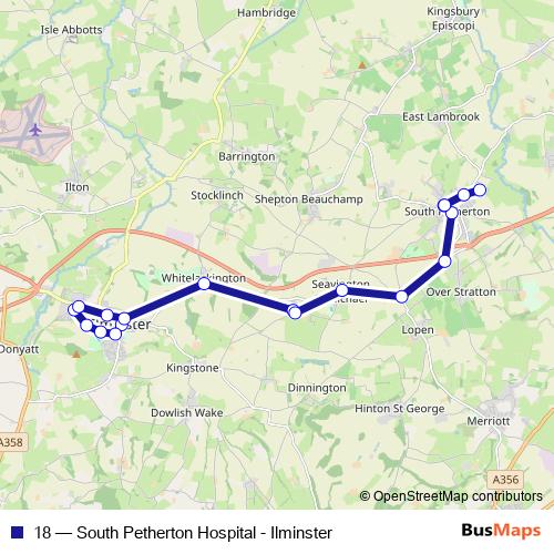 18 bus Line Map