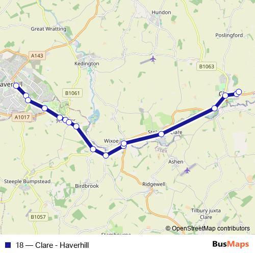 18 bus Line Map