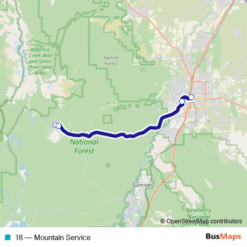 18 bus Line Map