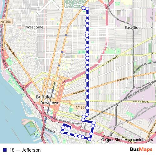 18 bus Line Map