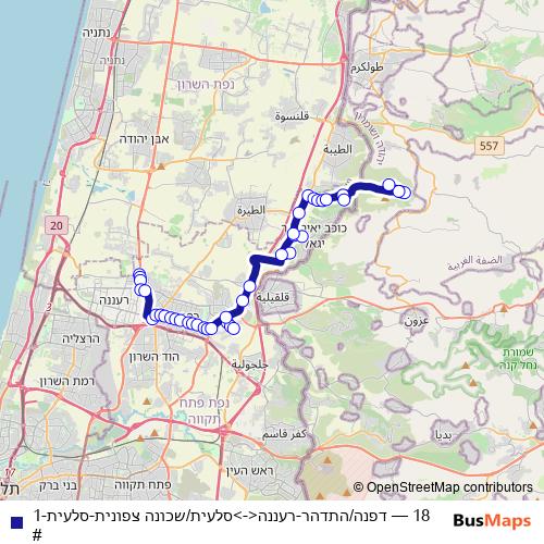 18 bus Line Map