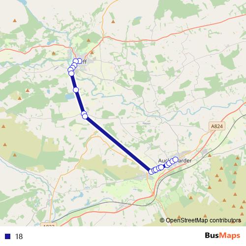 18 bus Line Map