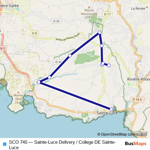 SCO 745 bus Line Map