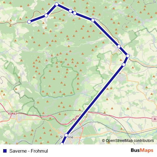 Saverne - Frohmul bus Line Map