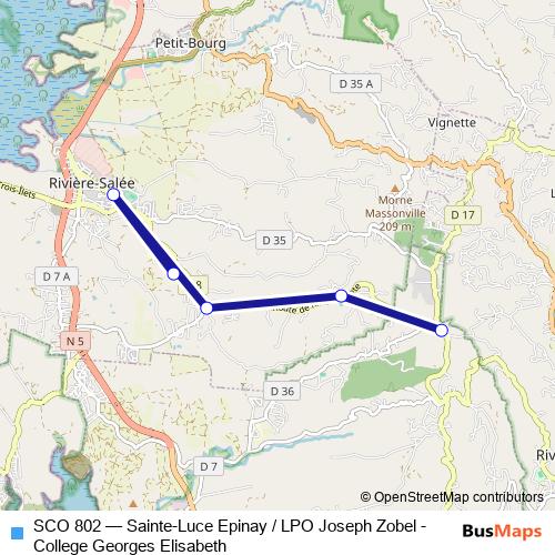 SCO 802 bus Line Map