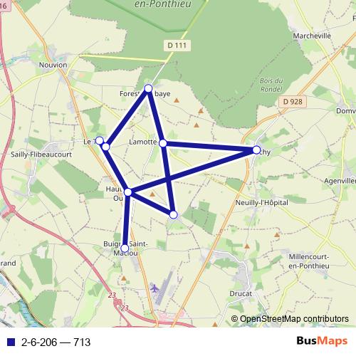 2-6-206 bus Line Map
