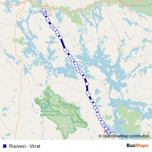 Ruovesi - Virrat bus Line Map