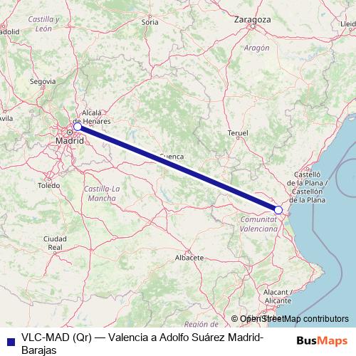VLC-MAD (Qr) air Line Map