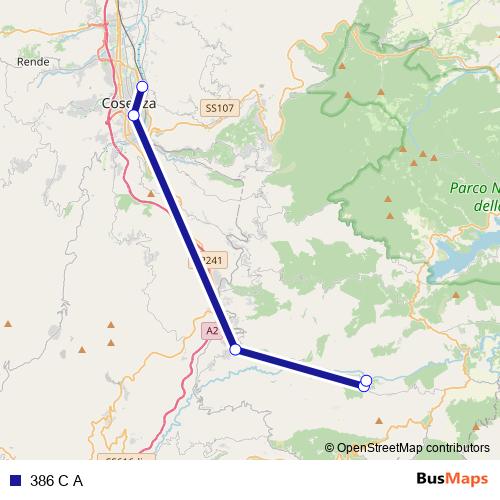 386 C A bus Line Map