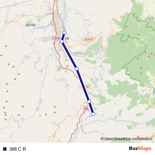 386 C R bus Line Map
