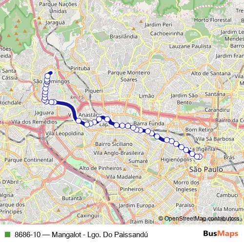 8686-10 bus Line Map