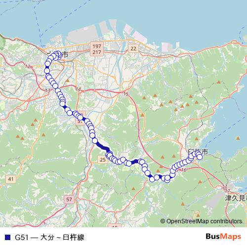 G51 bus Line Map
