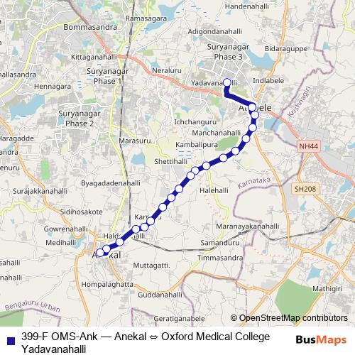 399-F OMS-Ank bus Line Map
