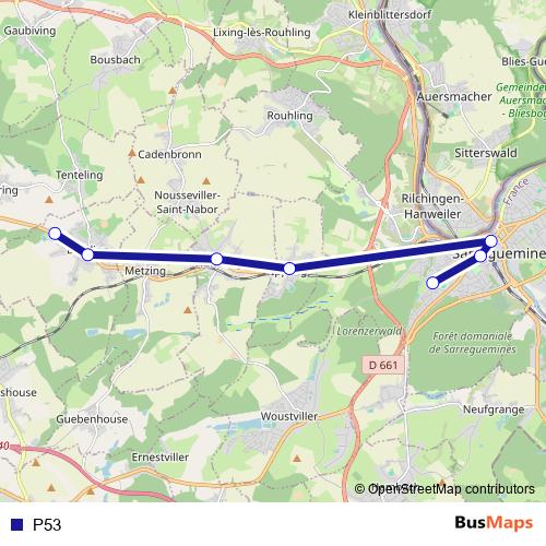 P53 bus Line Map