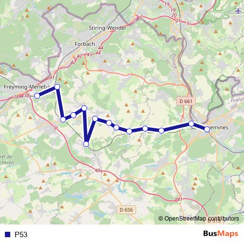 P53 bus Line Map