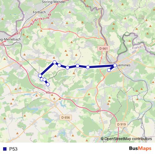 P53 bus Line Map