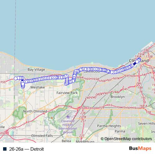 26-26a bus Line Map