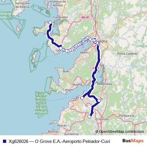 Xg626026 bus Line Map