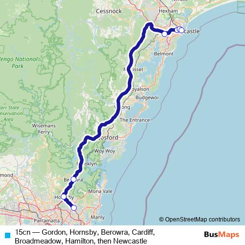 15cn bus Line Map