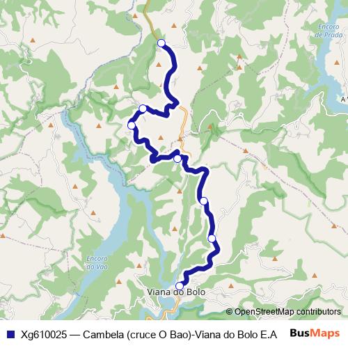 Xg610025 bus Line Map