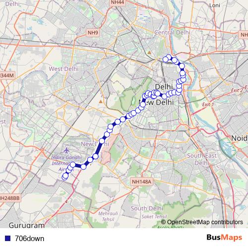 706down bus Line Map