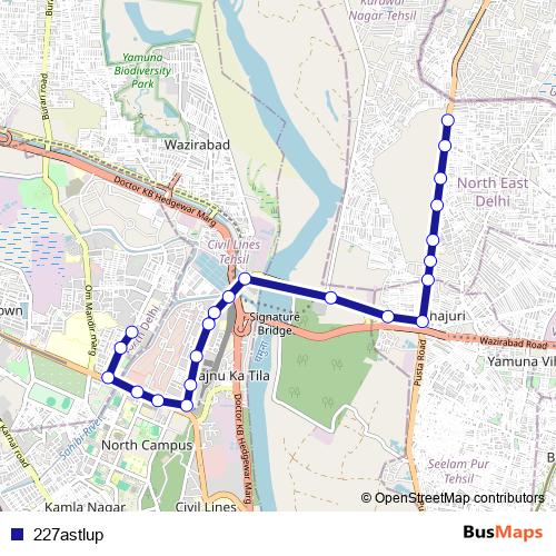 227astlup bus Line Map