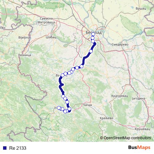 Re 2133 rail Line Map