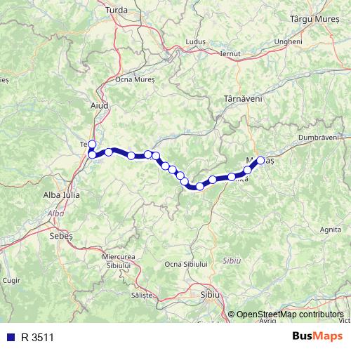R 3511 rail Line Map