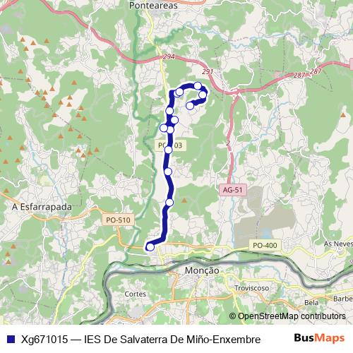 Xg671015 bus Line Map