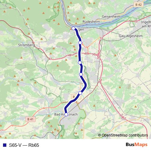 S65-V rail Line Map