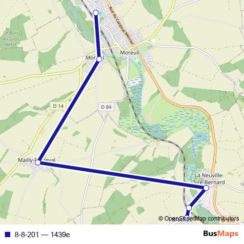 8-8-201 bus Line Map