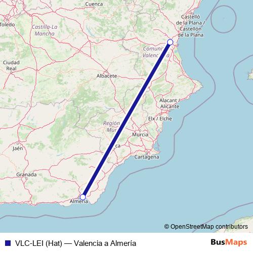 VLC-LEI (Hat) air Line Map