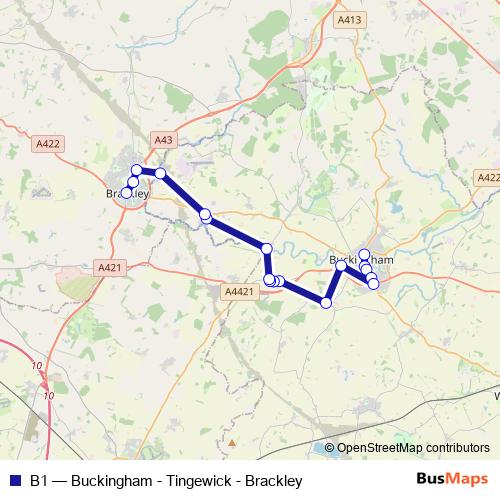 B1 bus Line Map