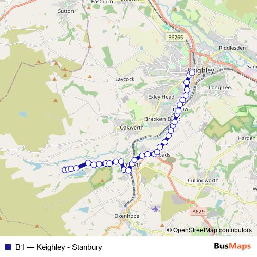 B1 bus Line Map