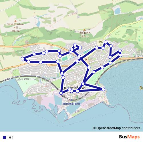 B1 bus Line Map